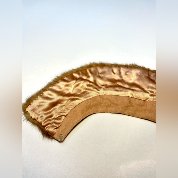 Vintage Genuine Mink Collar  Fur Ladies Lined Collar for Jacket or Coat - Picture 8 of 12